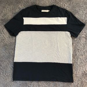 Celio Navy Blue & White Short Sleeved T-shirt